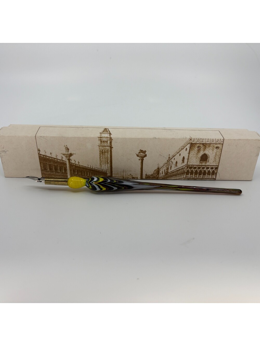 Andrea Baso Venezia Glass Dip Pen Calligraphy Pen With Box 7.5 In